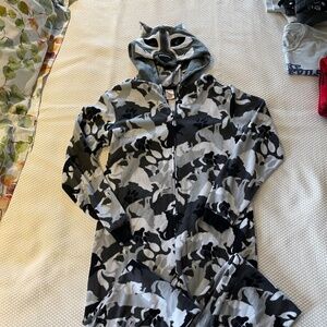 One-Piece Fortnite Wolf Pajama with Hood